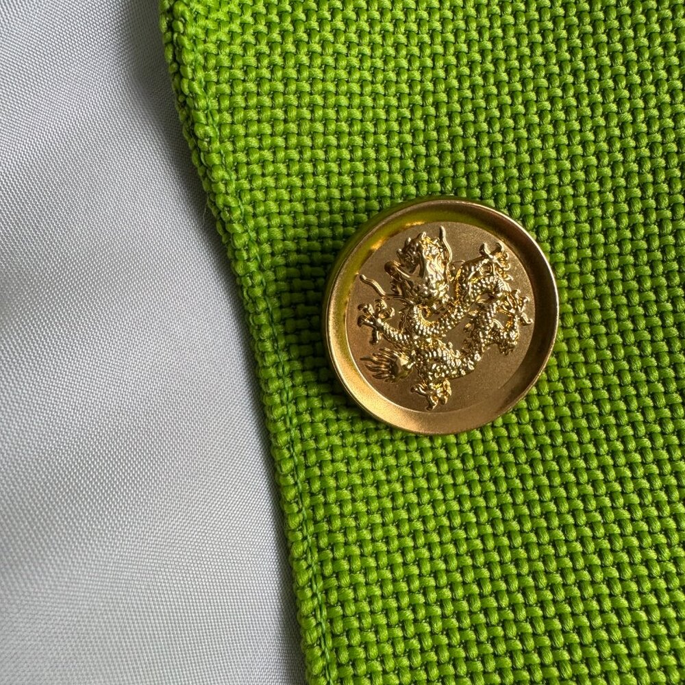 Smythe Box Pleat Blazer in Lime Green, size 4 (fits size 2) - Picture 7 of 10